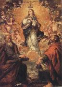 Juan de Valdes Leal Virgin of the Immaculate Conception with Sts.Andrew and Fohn the Baptist oil painting artist
